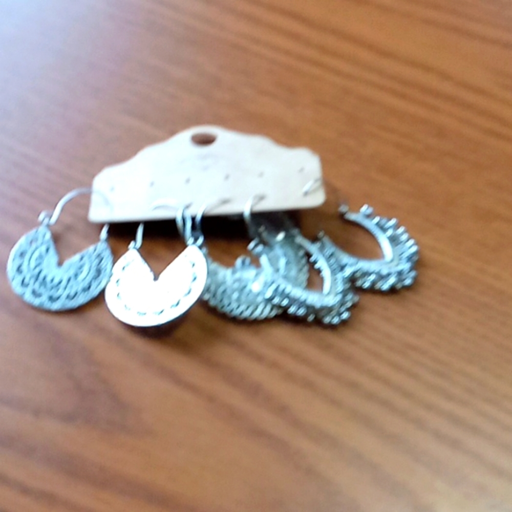 Silver earrings